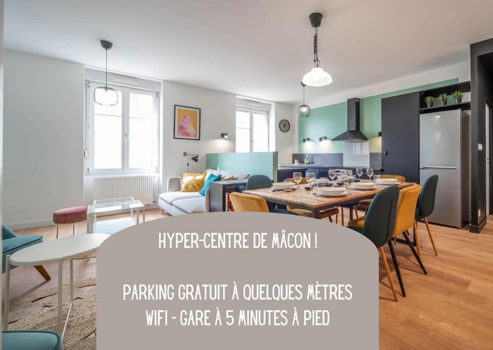 Macon Cozy / Appartement Central 100M² / 8 Pers Exteriér fotografie